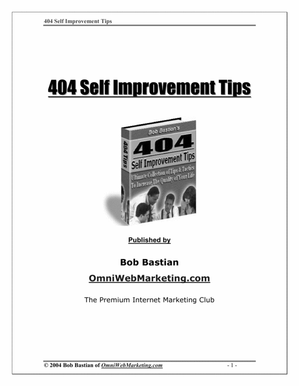 Product picture 404 Self Improvement Tips