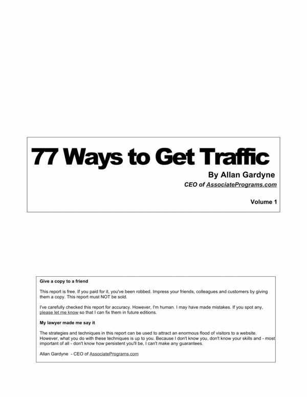 Product picture 77 Ways to Get Traffic