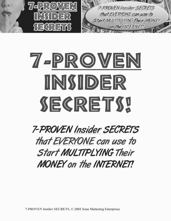 Product picture 7 proven insider secrets