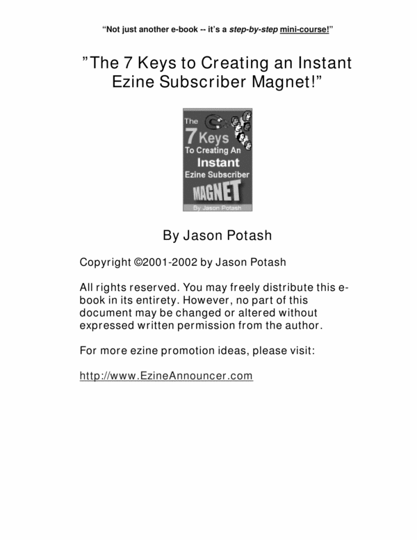 Product picture secretsto creating an instant Ezine Subscriber magnet